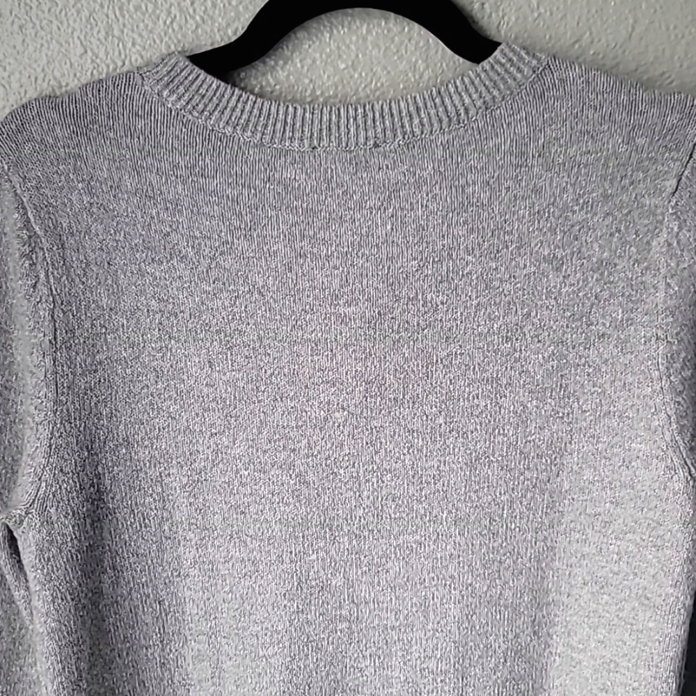 Talbots NWT Essential Knit Sweater Dress Size Medium Petite Color Heather Grey - Picture 7 of 10